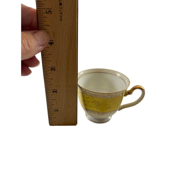 Vintage Demitasse Occupied Japan Hand Painted Gold China Tea Cup & Saucer - Picture 3 of 8